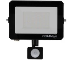 LED prožektorius OSRAM LUX, IP65, 30W, 4000K, 2700lm, su judesio davikliu, juodos sp.