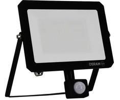LED prožektorius OSRAM LUX, IP65, 50W, 4000K, 4500lm, su judesio davikliu, juodos sp.