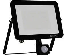 LED prožektorius OSRAM LUX, IP65, 50W, 4000K, 4500lm, su judesio davikliu, juodos sp.