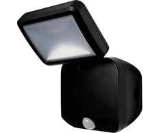 Solar Plus 4W LED sieninis lauko šviestuvas, juodas, 4000K, su baterija ir judesio davikliu, IP54