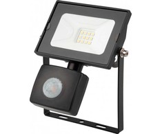 LED prožektorius SPECTOR LIGHT, IP44, 10 W, 4000 K, 800 lm, su judesio davikliu, juodos sp.