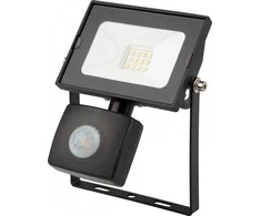 LED prožektorius SPECTOR LIGHT, IP44, 10 W, 4000 K, 800 lm, su judesio davikliu, juodos sp.