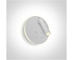 Bikuva.lt 3W + 5W LED sieninis šviestuvas- skaitymo lempa, baltas, 3000K, 65746B/W/W