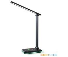 Bikuva.lt 7W LED stalo šviestuvas NOBLITE, juodas, 3000/4000/6500K/RGB, dimeriuojamas