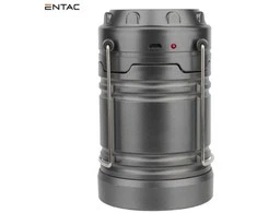 LED stovyklavimo žibintas ENTAC, IP54 3W 120lm, įkraunamas saulės energija/3xAA/USB