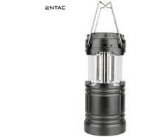 LED stovyklavimo žibintas ENTAC, IP54 3W 120lm, įkraunamas saulės energija/3xAA/USB