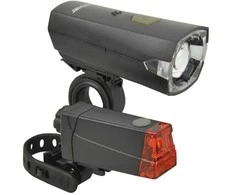 LED žibintų rinkinys dviračiui 20 Lux Fischer juodas
