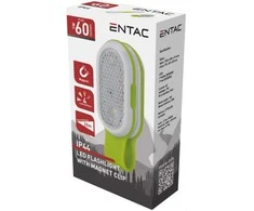 LED žibintuvėlis ENTAC, IP44, 1W, 60lm, elementai 2xCR1220(neįeina), su magnetu, 4 režimai
