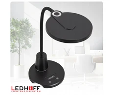 Ledhoff Lampka na biurko LED do czytania 3 barwy światła nocna biurkowa DOTYK LAMPA