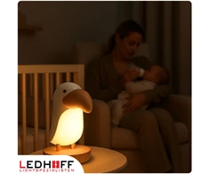 Ledhoff Lampka nocna do pokoju dziecka PREZENT vaikams LED TUKAN do czytania