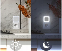 LEDLUX LED naktinė kontaktinė lempa. Sutemų jutiklis