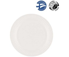 Lėkštės vienkartinės BIO kompostuojamos D18 cm 45 vnt. Saana 279248