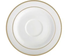 Lėkštutė puodeliui Aura Gold Ambition 15.5cm balta