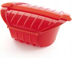 Lékué Ogya red 1l puodas mikrobangų krosnelei