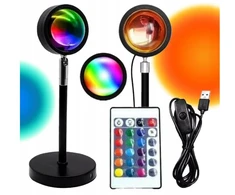 LEMPAS LEMPAS PROJEKTORIUS SAULĖLYDŽIO SAULĖS IMITACIJA + RGB NUOTOLINIO KONTROLĖ