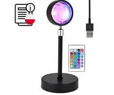 LEMPAS LEMPAS PROJEKTORIUS SAULĖLYDŽIO SAULĖS IMITACIJA + RGB NUOTOLINIO KONTROLĖ