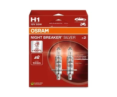 Bikuva.lt Lemputės OSRAM H1 NIGHT BREAKER Sidabrinis +100%