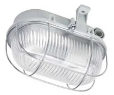Lubinis šviestuvas Lena Lighting Plafoninis šviestuvas Oval Sim 60W E27 230V IP44 pilkas