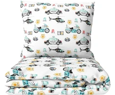 Letto Patalynė 100x160 + 40x60 DZIECIĘCA DO ŁÓŻECZKA BAWEŁNIANA 160x100 POLICJA