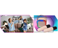 Lewer 2x BEVIELIO MIKROFONO KARAOKĖS RINKINYS VAIKAMS SU BLUETOOTH GARAKARBUČIU