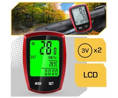 Lewer Dviračio kompiuteris WATERPROOF termometras naktinis režimas SPEEDOMETER LCD PRO