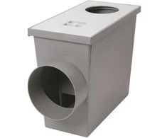 Lietaus trapas ZMM-MAXPOL, su dangteliu, 136 x 265 x 220 mm, DN110, pilkos sp.