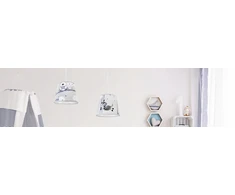 Light Home LAMPA WISZĄCA SUFITOWA LOFT DZIECIĘCA ABAŻUR LED