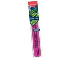 Liniuotė MAPED TWIST N FLEX, įv. spalvų, 20 cm