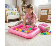Littlekingdom Kinetinis smėlis 3KG baseino formelės irklas pompa rožinė mergaitėms