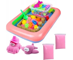 Littlekingdom Kinetinis smėlis 3KG baseino formelės irklas pompa rožinė mergaitėms