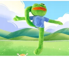 Liūdna varlė pliušinis žaislas 45 cm Pepe the Frog Meme juokingas