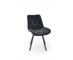 Loft K519 juodo metalo minkšta kėdė HALMAR