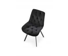 Loft K519 juodo metalo minkšta kėdė HALMAR