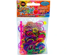 Loom Twister LOOM BANDS GUMĖS, SKIRTOS APYRANKĖMS IR PAPUOŠALŲ GAMYBAI 300 Vnt.