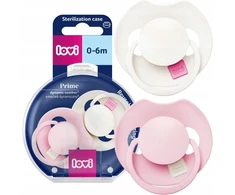 LOVI PRIME TUTTI FRUTTI DYNAMIC čiulptukas 0-6m 2vnt ROSE/ROSE CREAM