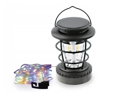 LTC SOLAR CAMPING LAMP GARDEN GARLAND LED USB DUSK JUDĖJIMO JETUVAS