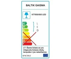 Lubinis šviestuvas Lubinis LED šviestuvas BALTIK GAISMA, 30/30/60 W, 3000-6000 K, 2000-4200 lm, ø50 cm, su pultu