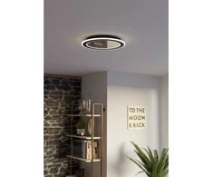 Lubinis šviestuvas Lubinis LED šviestuvas EGLO MACCHIONI, 24W, 2700-6500K, 2400lm, juodos sp., Ø38cm su pultu