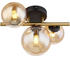 Lubinis šviestuvas Lubinis LED šviestuvas GLOBO Riha, 3xG9, 3,5W,3000K, 350lm,juodos/žalvario sp.,20,8x28,3cm