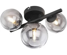 Lubinis šviestuvas Lubinis LED šviestuvas GLOBO Riha, 3xG9, 3,5W, 3000K, 350lm, sidab/juodos sp., 20,8x28,3cm