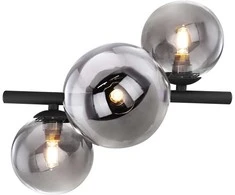 Lubinis šviestuvas Lubinis LED šviestuvas GLOBO Riha, 3xG9, 3,5W, 3000K, 350lm, sidab/juodos sp., 20,8x28,3cm