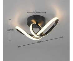 Lubinis šviestuvas Lubinis LED šviestuvas REALITY RUSA, 7W, 3000K, 900lm, juodos sp. 13,5x28x12cm