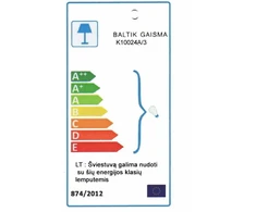 Lubinis šviestuvas Baltik Gaisma, 3 x 40 W, E14, K10024A/3 CR