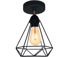 Lubinis šviestuvas G. LUX Wire, E27, GT-505-1C, juodos spalvos