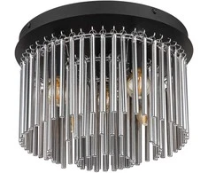 Lubinis šviestuvas GLOBO GORLEY, 5xE14, 40W, 230V, metalinis, juodos sp, ø32x23cm