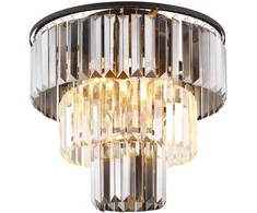 Lubinis šviestuvas GLOBO NAXIS, 3xE27,40W,230V,metalinis,kristalai,juodos sp,ø40x33cm