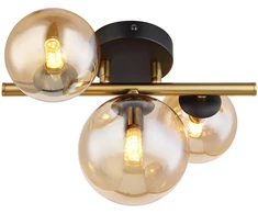 Lubinis šviestuvas Lubinis LED šviestuvas GLOBO Riha, 3xG9, 3,5W,3000K, 350lm,juodos/žalvario sp.,20,8x28,3cm