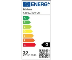 Lubinis šviestuvas Lubinis LED šviestuvas BALTIK GAISMA, 60 W, 2000 - 4200 lm, Ø53 cm, su pultu