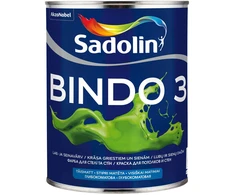 Lubų dažai SADOLIN BINDO 3, visiškai matiniai, baltos sp., BW bazė, 1 l