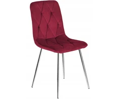 Lugano BORGO VELVET BURGUNDY Sidabrinis minkšta kėdė